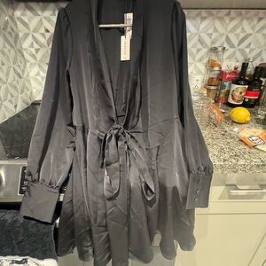 Babaton Black Wrap Dress